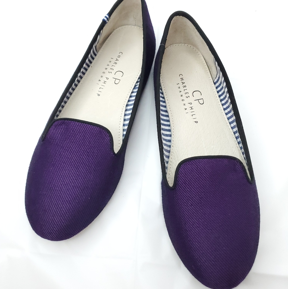 CHARLES PHILIP Shanghai  smoking flats size:7
